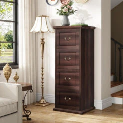 Tribesigns 4-Drawer File Cabinet, Wood Filing Cabinet, Office Cabinet -Tribesigns Sales Store f6a0fe06 0721 4593 8054 6d9fc63f8923