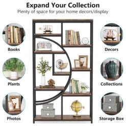 Tribesigns 5-Tier Freestanding Tall Bookshelf With 9 Open Storage Shelves,Brown 11 Tribesigns 5-Tier Freestanding Tall Bookshelf With 9 Open Storage Shelves,Brown -Tribesigns Sales Store f89f7ed0 e4b1 4b95 b64d 1d170d2ab3a5