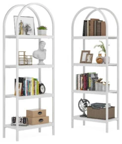 Tribesigns 70.9" 4-tier Modern Wood Open Bookshelf, White, 2pcs -Tribesigns Sales Store fa5ddde5 901c 4a03 a53f d6839723eec9