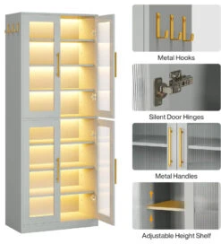 Tribesigns Bookcase, 67-inch Tall Gray Bookshelf, Freestanding Storage Cabinet -Tribesigns Sales Store fa65e10f 91e7 4d96 a6b3 a1f35549bc79