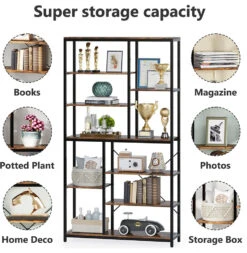 Tribesigns 9-Tier Tall Bookcase With Open Shelves, 79" Industrial Bookshelf 11 Tribesigns 9-Tier Tall Bookcase With Open Shelves, 79" Industrial Bookshelf -Tribesigns Sales Store ffca890e 273a 4e38 84f5 988e930e1b4e